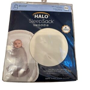 Halo Sleepsack Cream Baby Swaddle 100% Cotton Newborn Birth To 3 Months NWT
